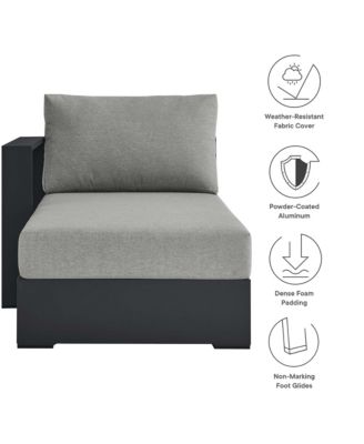 Tahoe Outdoor Patio Powder-Coated Aluminum Modular Left-Facing Chaise Lounge