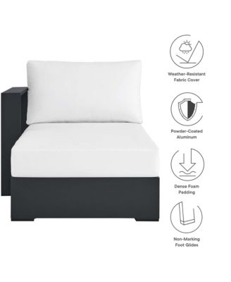 Tahoe Outdoor Patio Powder-Coated Aluminum Modular Left-Facing Chaise Lounge