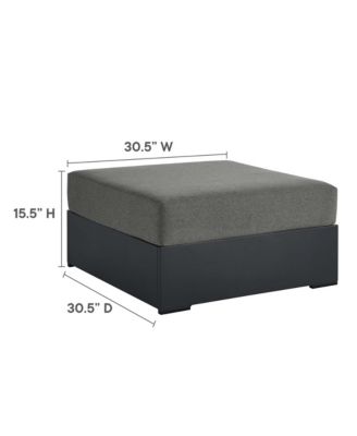 Tahoe Outdoor Patio Powder-Coated Aluminum Ottoman