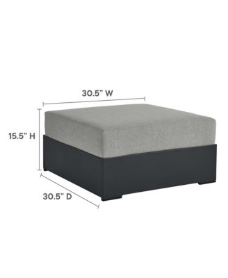 Tahoe Outdoor Patio Powder-Coated Aluminum Ottoman