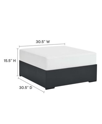 Tahoe Outdoor Patio Powder-Coated Aluminum Ottoman