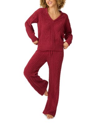 Cozy Chenille Cable-Knit Pajama Set