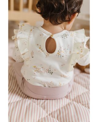 Unisex Flower Patch Flutter One Piece Bodysuit - Baby