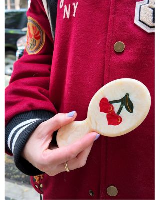Cherry Hearts Hair Brush & Clip Gift Set