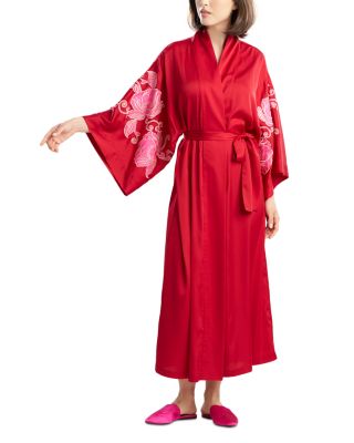 Satin Essentials Kimono Sleeve Wrap Robe