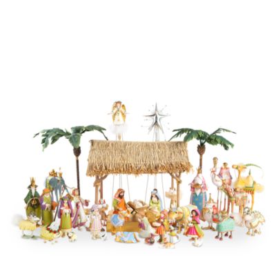 Patience Brewster Nativity Girl with Duck Figures, Set of 2