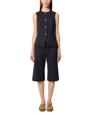 Fitted Sleeveless Blazer