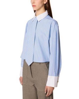 Cropped Shirt with Tie