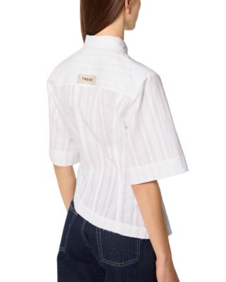 Shirt with Asymmetric Cutout