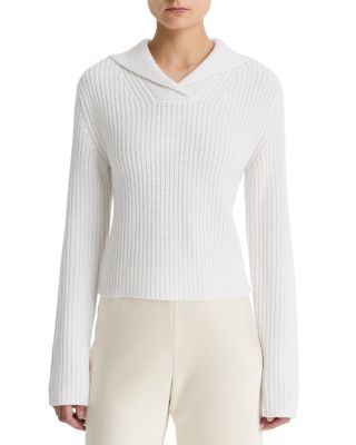 Ribbed Sailor Collar Sweater