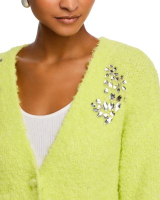 V Neck Embellished Cardigan - Exclusive