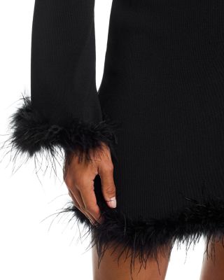 Carly Feather Trim Dress