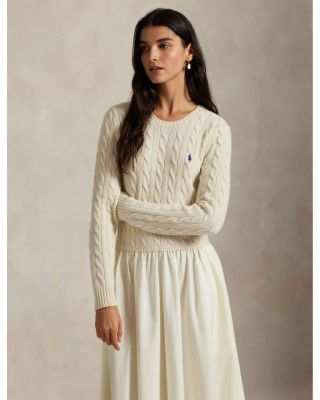 Cable Knit Poplin Dress