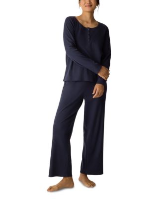 Ribbed Henley Ankle Sleep Set