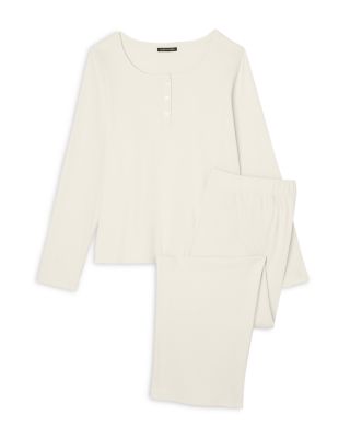 Ribbed Henley Ankle Sleep Set