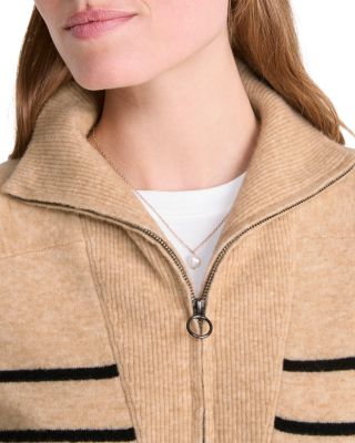 Stripe Half Zip Sweater