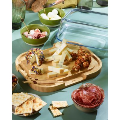 Bamboo and Glass Cheese Box