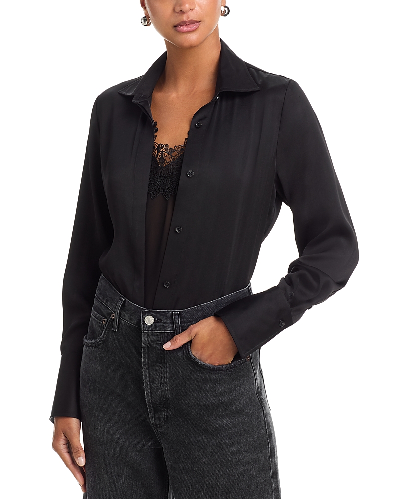 Rag & Bone Venus Combo Camisole Blouse In Black