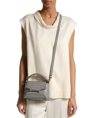 Mosaic Nano Soft Embossed Croc Top Handle Bag