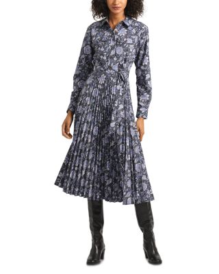 Kenza Pleated Midi Dress