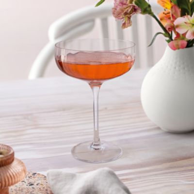 Rose Garden Coupe Champagne Glass, Set of 4