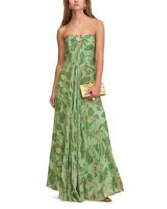 Cult Gaia Renay Silk Burnout Velvet Dress