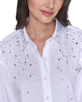 Embellished Poplin Blouse