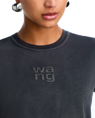 Shrunken Embellished Logo Tee