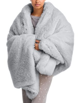 Big Rabbit Double Sided Faux Fur Throw Blanket - Exclusive