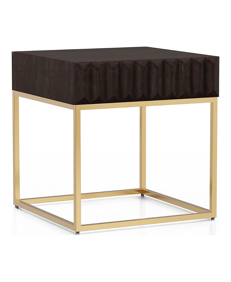 Furniture Of America Lamon 23-inch Metal Frame 1-drawer End Table In Brown