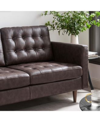 Exalt Tufted Leather Loveseat