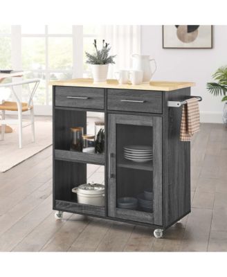 Culinary Kitchen Cart with Towel Bar