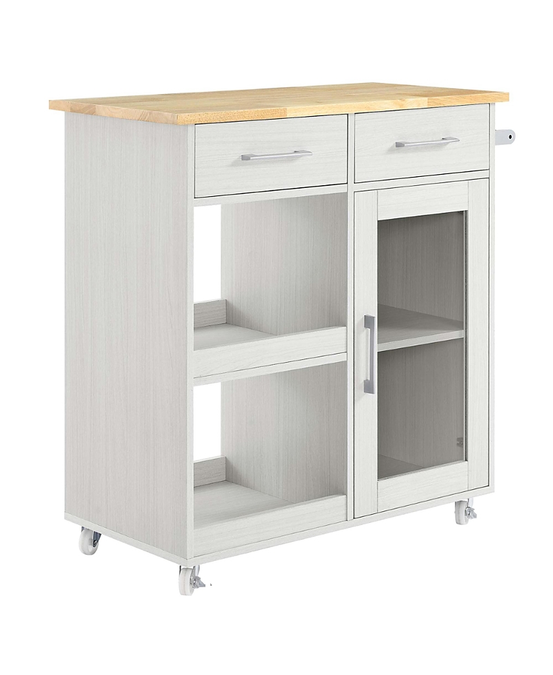 Modway Culinary Kitchen Cart With Towel Bar In Gray