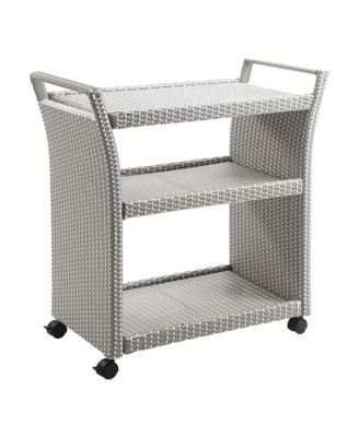 Phelps Aluminum 3-Open Shelf Patio Serving Cart