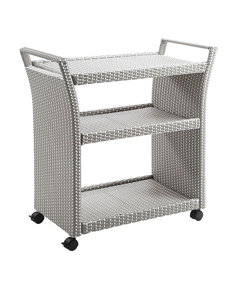 Furniture Of America Phelps Aluminum 3-open Shelf Patio Serving Cart In Gray
