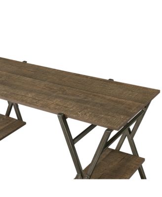 Reyn Steel Base 2-Shelf Writing Desk