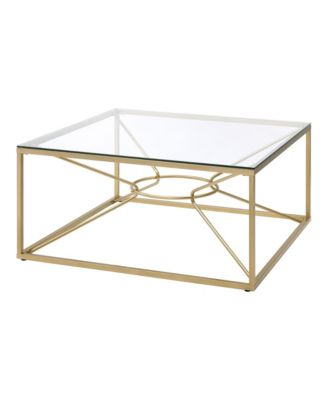 Floyd 35" Glass Top Square Coffee Table