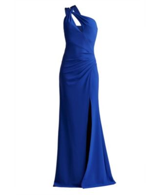 Viveca One-Shoulder Keyhole Gown