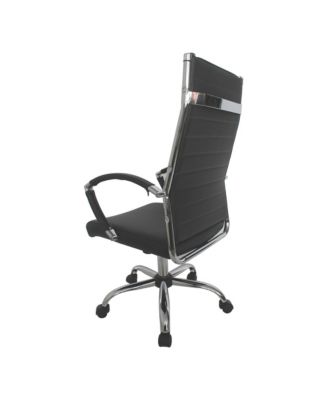 Tioga 43-inch Faux Leather Height Adjustable Swivel Office Chair