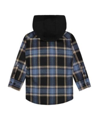 Boys' Hooded Polar Fleece Overshirt with Hood - Little Kid