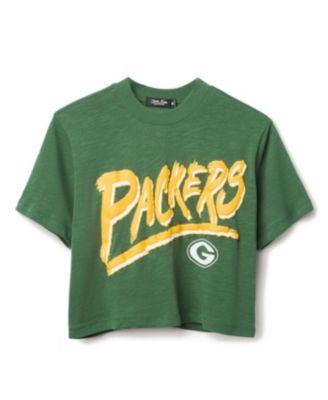NFL Women's Green Bay Packers Thrill Mock Neck Crop Tee