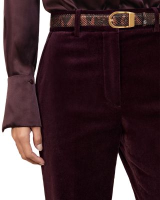 Velvet Flare Leg Pants 