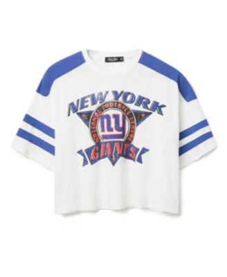 Women's NFL New York Giants Striped Crop Tee