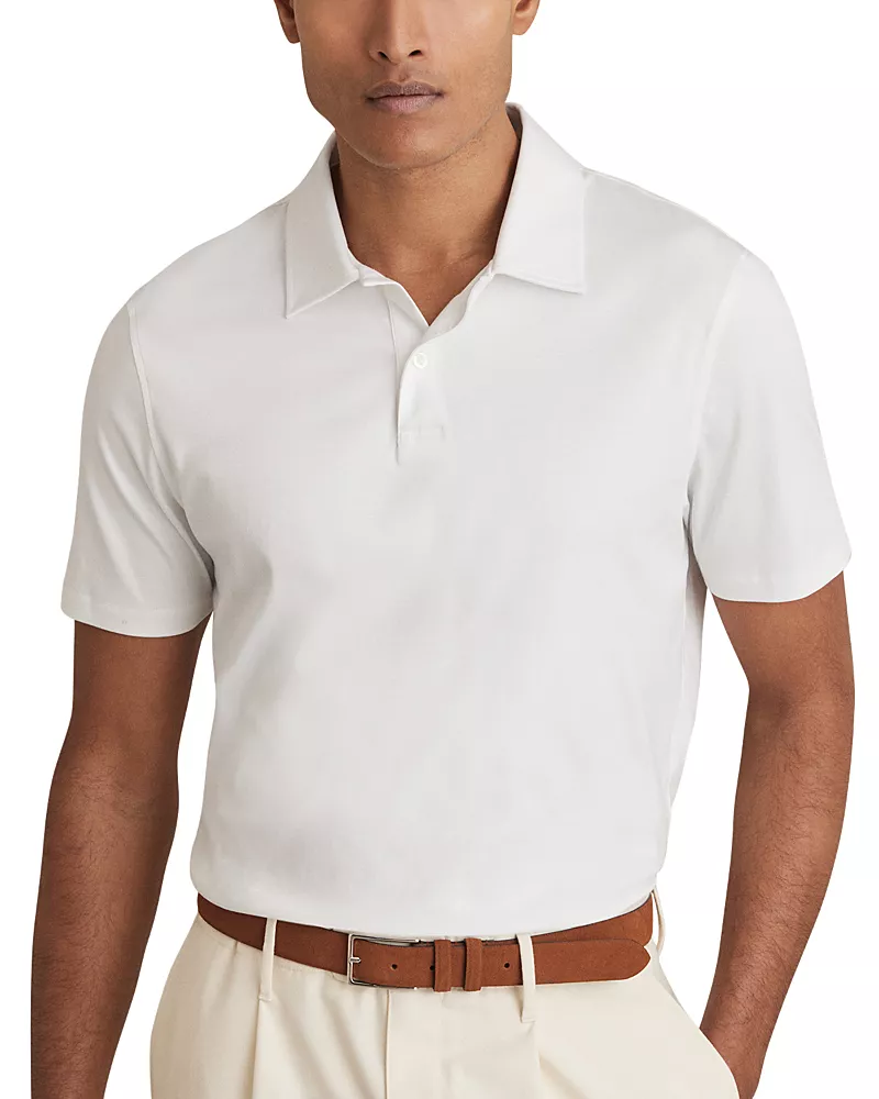 Reiss Earl Airwater Cotton Polo Shirt