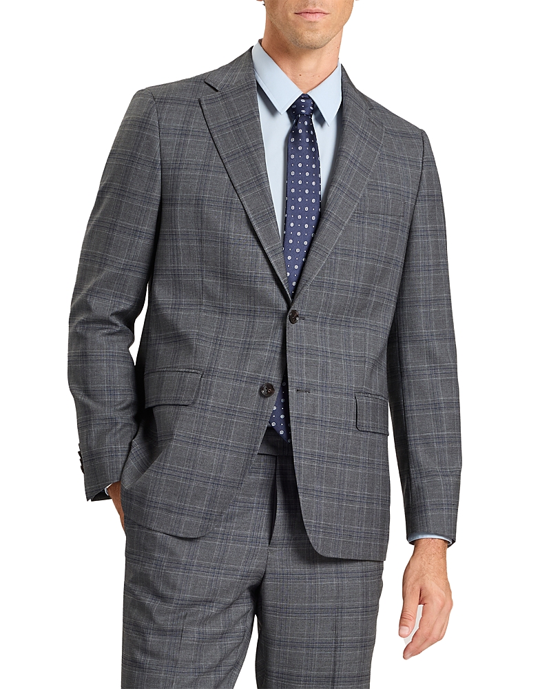 Ted Baker Wright Plaid Modern Fit Suit Jacket In Gray