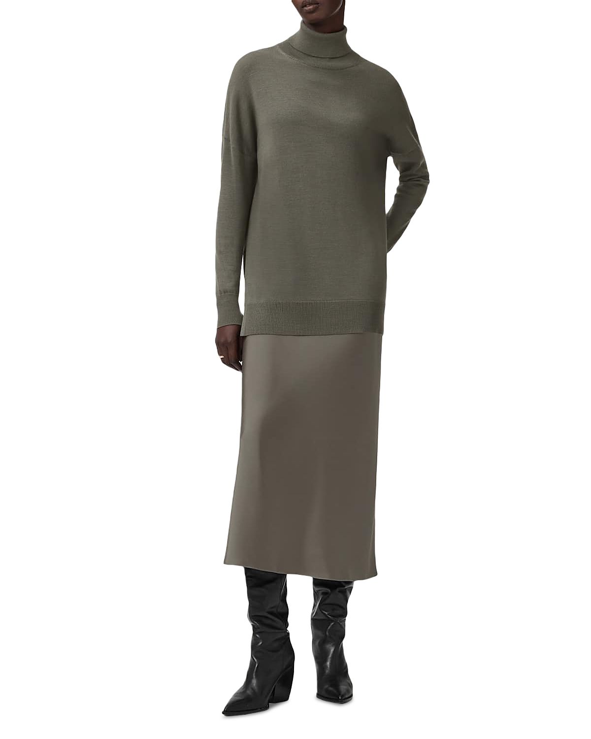 Allsaints Juno 2-in-1 Sweater Slip Dress