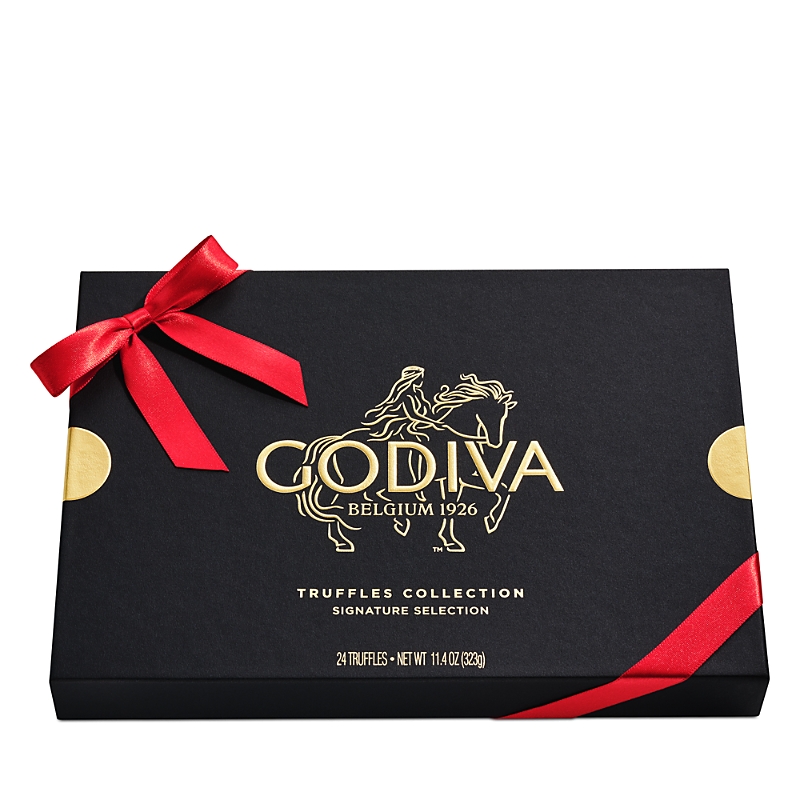 Godiva Holiday Assorted Chocolate Truffles Gift Box, 24 Piece In Black