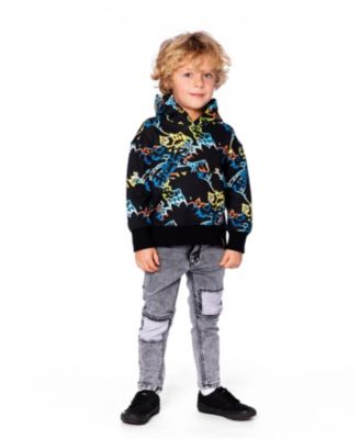 Boys' Printed Hooded Fleece Sweatshirt - Little Kid
