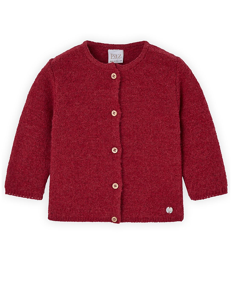 Paz Rodriguez Baby Knitted Cardigan In Red