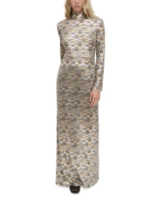 Sequinned Turtleneck Dress